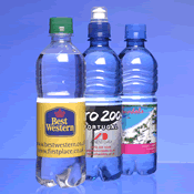 Personalised bottles of water
