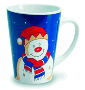 Christmas snowman ceramic mug