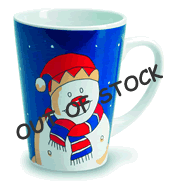 Christmas snowman ceramic mug