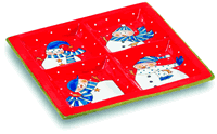 Christmas snowman plate