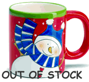 Christmas snowman round mug