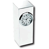 Christmas Gift Column silver clock