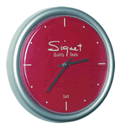 metallic promotional wall clock