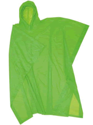 promotional green rain poncho