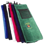 Tri-fold golf towels with pocket