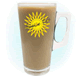 small conic glass mug
