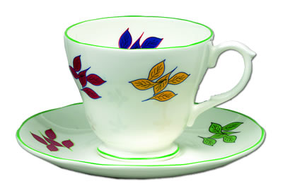 bone china  Amber Cup & Saucer
