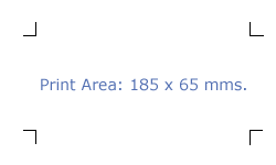 newbury print area 185 x 65mm