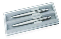 Boxed stainless steel jotter set
