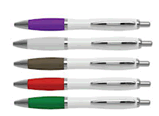 white curvy pens