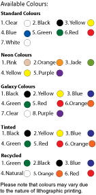 Promotional pack 3 available colours