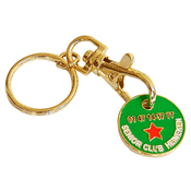 trolley coin keyring with carbine clip