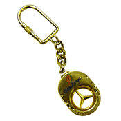 trolley coin keyring stamped