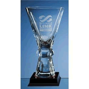crystal trophy vase