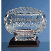 crystal panel rose bowl